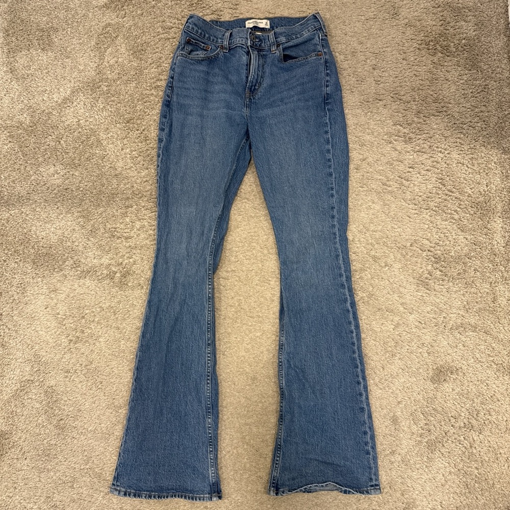Abercrombie & Fitch Women's Medium Blue Flare Jeans